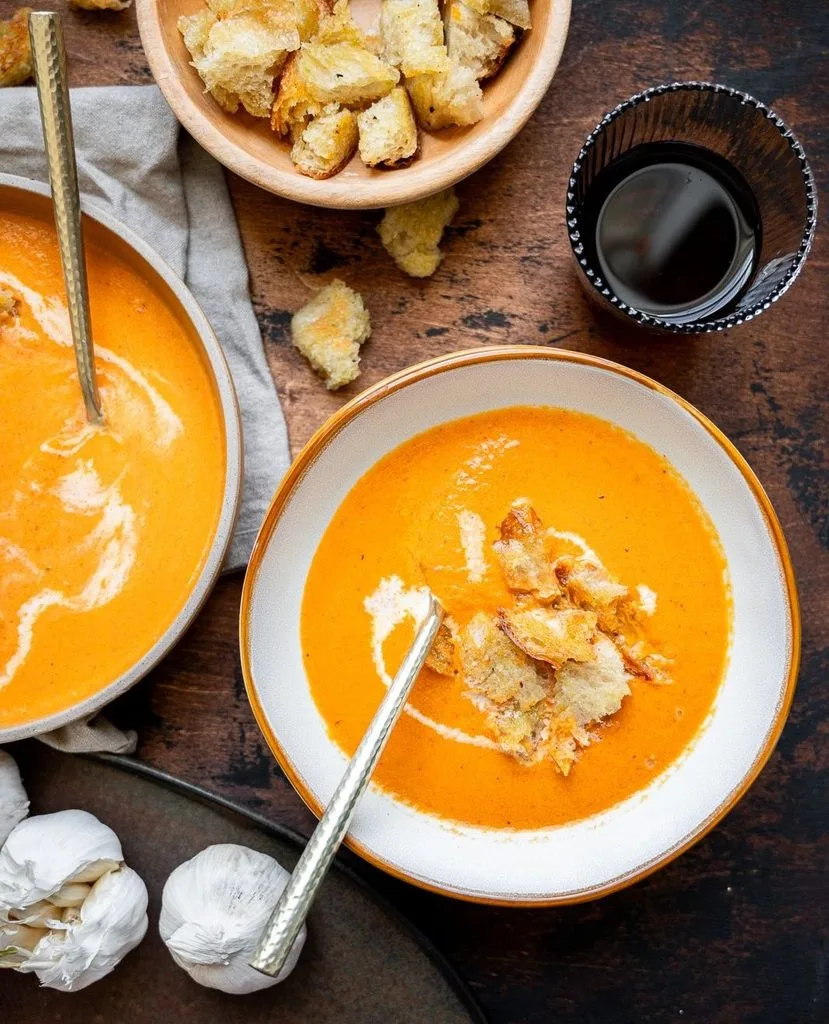 Creamy Roasted Red Pepper Gouda Soup Recipe 2 Creamy Roasted Red Pepper Gouda Soup