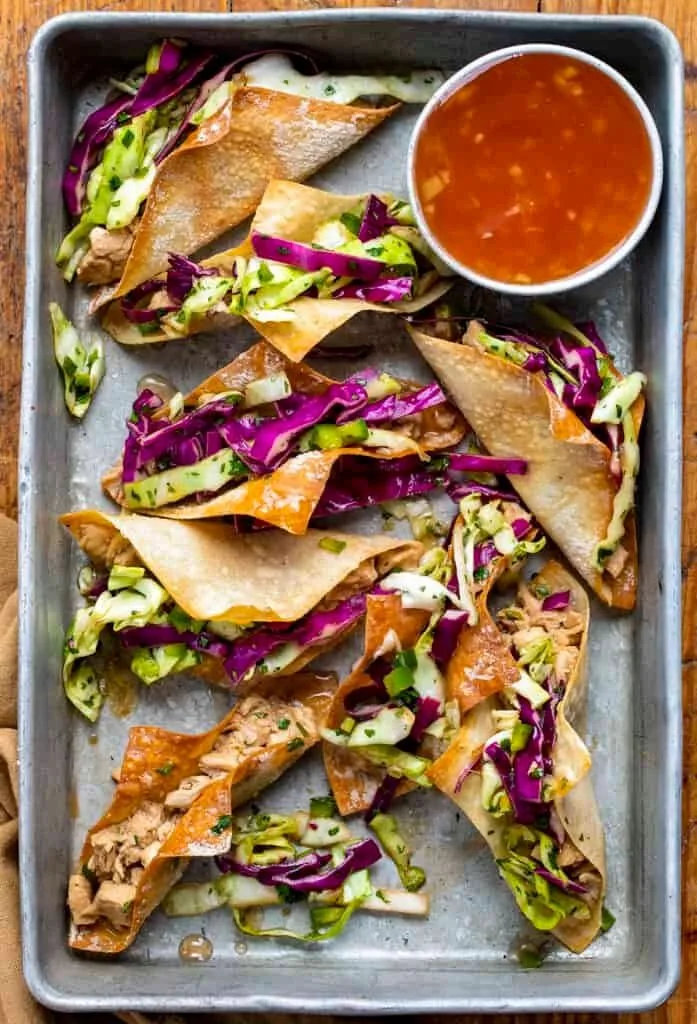 Chicken Wonton Tacos Recipe 6 Chicken Wonton Tacos