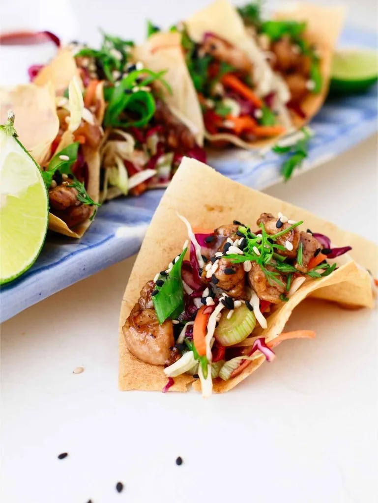 Chicken Wonton Tacos Recipe 2 Chicken Wonton Tacos