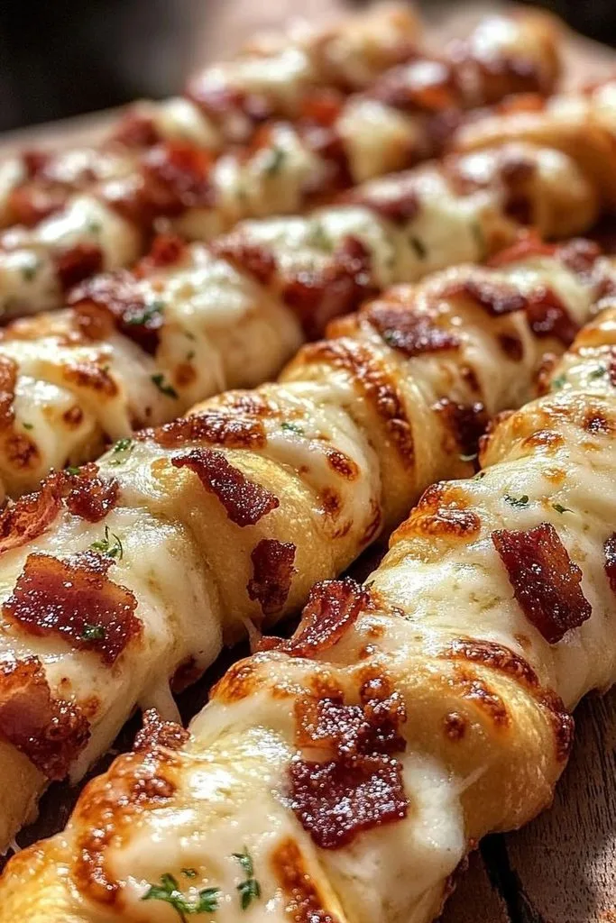 Garlic Butter Bacon Alfredo Pizza Twists Recipe 5 Garlic Butter Bacon Alfredo Pizza Twists