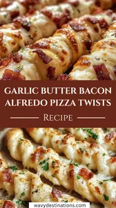 Garlic Butter Bacon Alfredo Pizza Twists Recipe