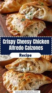 Crispy Cheesy Chicken Alfredo Calzones