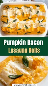 Pumpkin Bacon Lasagna Rolls