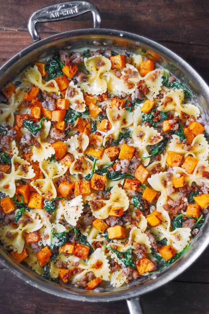 Butternut Squash Pasta with Italian Sausage Recipe