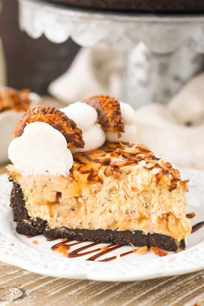 No-Bake Samoa Cheesecake