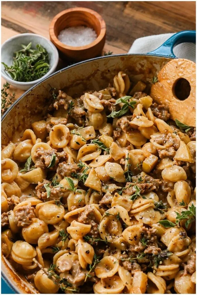 Creamy Apple Gouda Sausage Pasta 2 Creamy Apple Gouda Sausage Pasta
