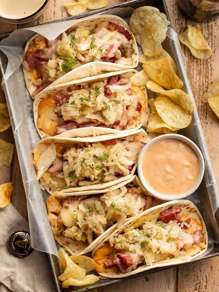 Reuben Tacos Recipe 2 Reuben Tacos Recipe