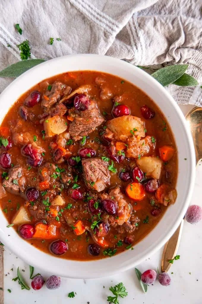 Cranberry Apple Beef Stew