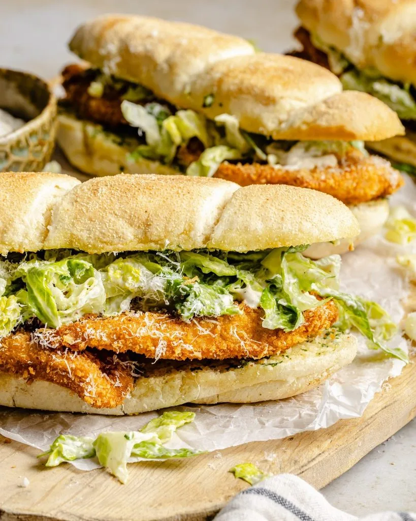 Garlic Bread Chicken Caesar Salad Subs Recipe 2 Garlic Bread Chicken Caesar Salad Subs