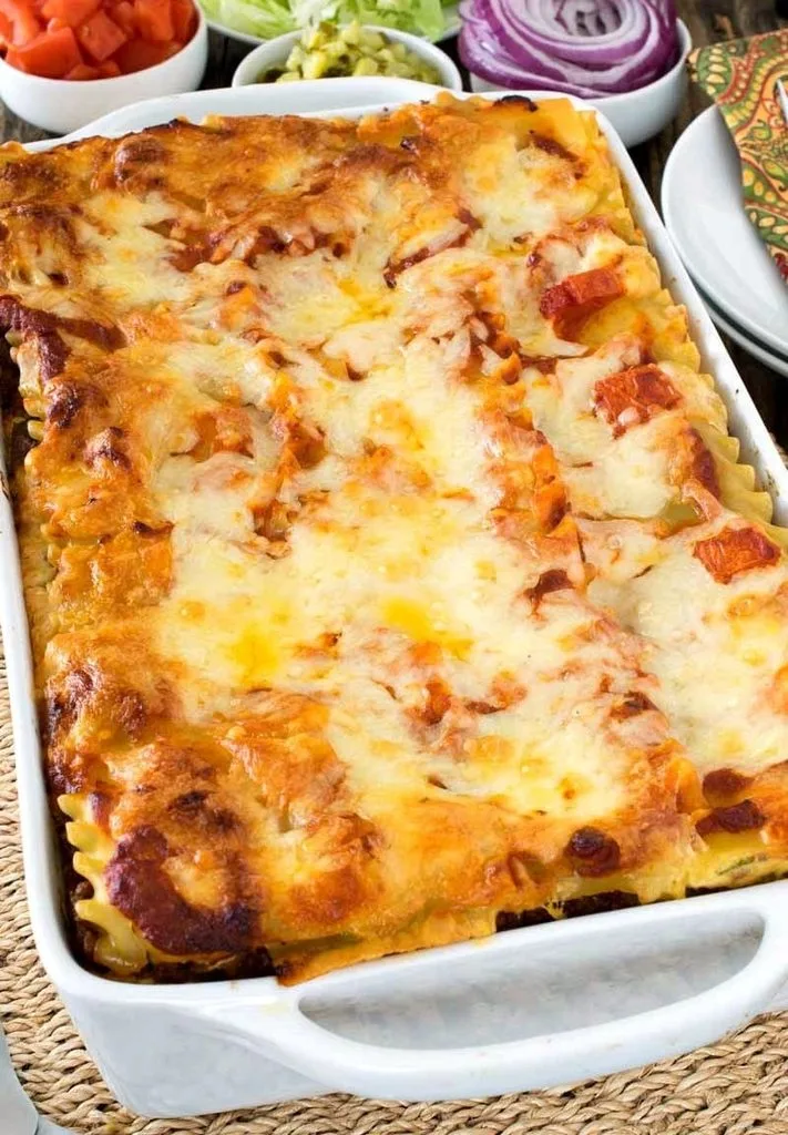 BBQ Bacon Cheeseburger Lasagna