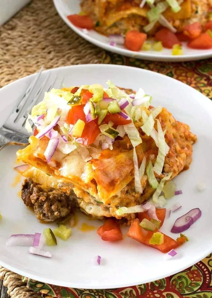 BBQ Bacon Cheeseburger Lasagna