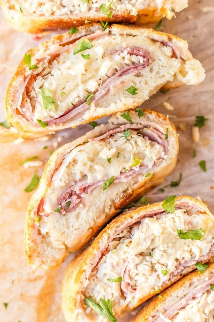 Chicken Cordon Bleu Stromboli 