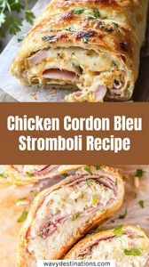 Chicken Cordon Bleu Stromboli