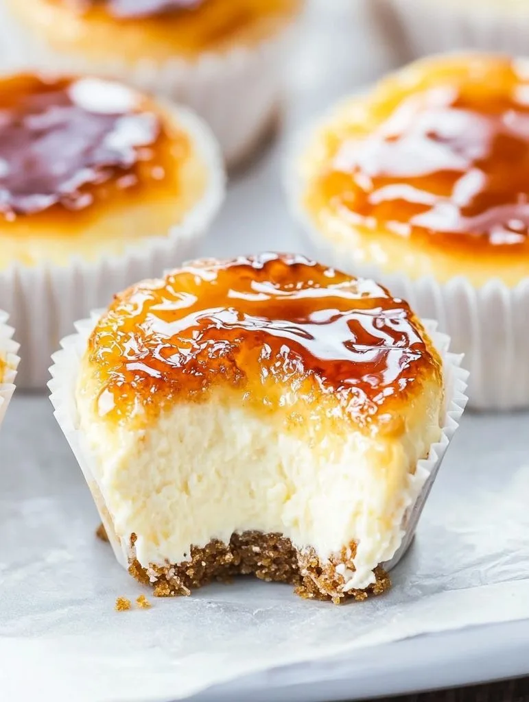 Crème Brûlée Cheesecake Cupcakes