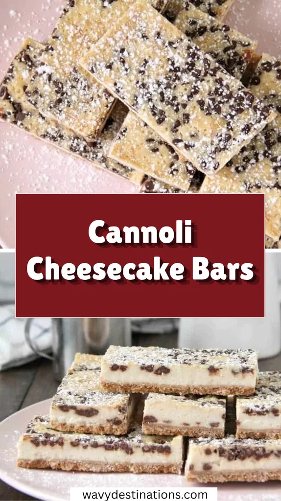 Cannoli Cheesecake Bars