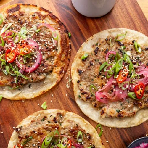 Smashed Dumpling Street Tacos