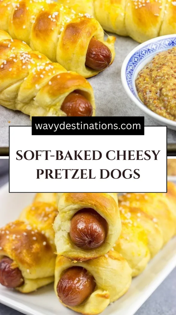 Soft Baked Cheesy Pretzel Dogs Recipe 5 Soft-Baked Cheesy Pretzel Dogs Recipe