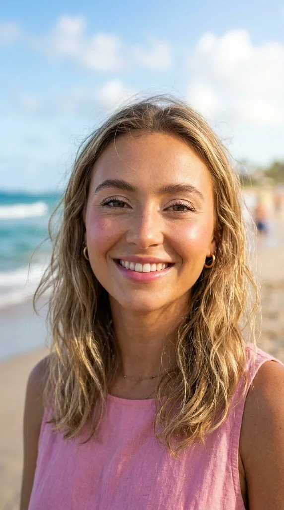 Soft Pink Beach Makeup