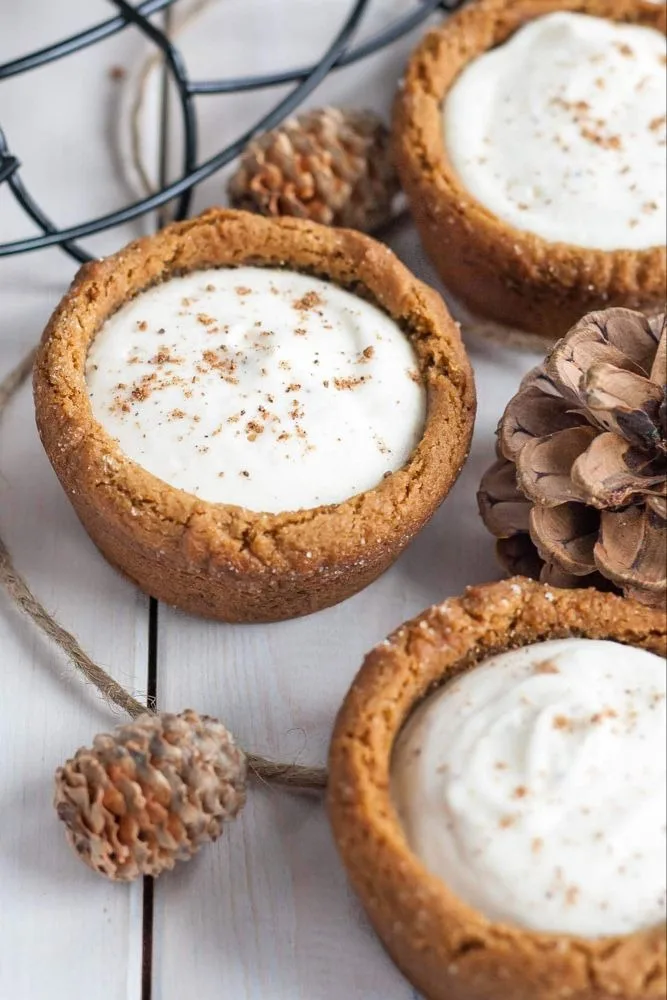 Eggnog Cheesecake Cookie Cups Recipe 2 Eggnog Cheesecake Cookie Cups