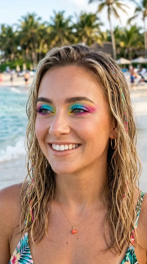 Tropical Colorful Eye Makeup