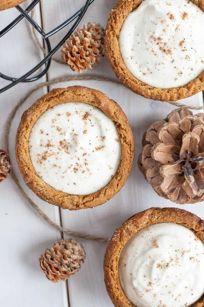 Eggnog Cheesecake Cookie Cups Recipe 3 Eggnog Cheesecake Cookie Cups