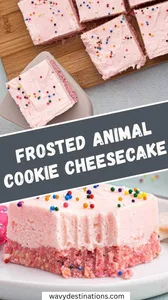 Frosted Animal Cookie Cheesecake