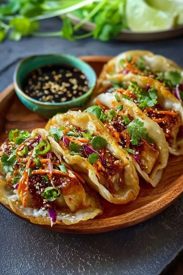 Smashed Dumpling Street Tacos