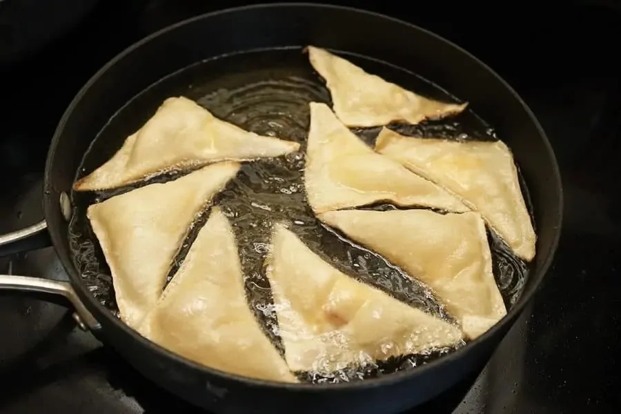 Air Fryer Loaded Mashed Potato Wontons