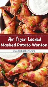 Air Fryer Loaded Mashed Potato Wontons