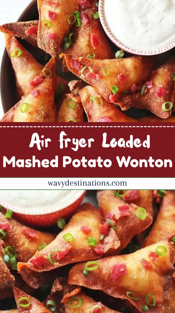 Air Fryer Loaded Mashed Potato Wontons