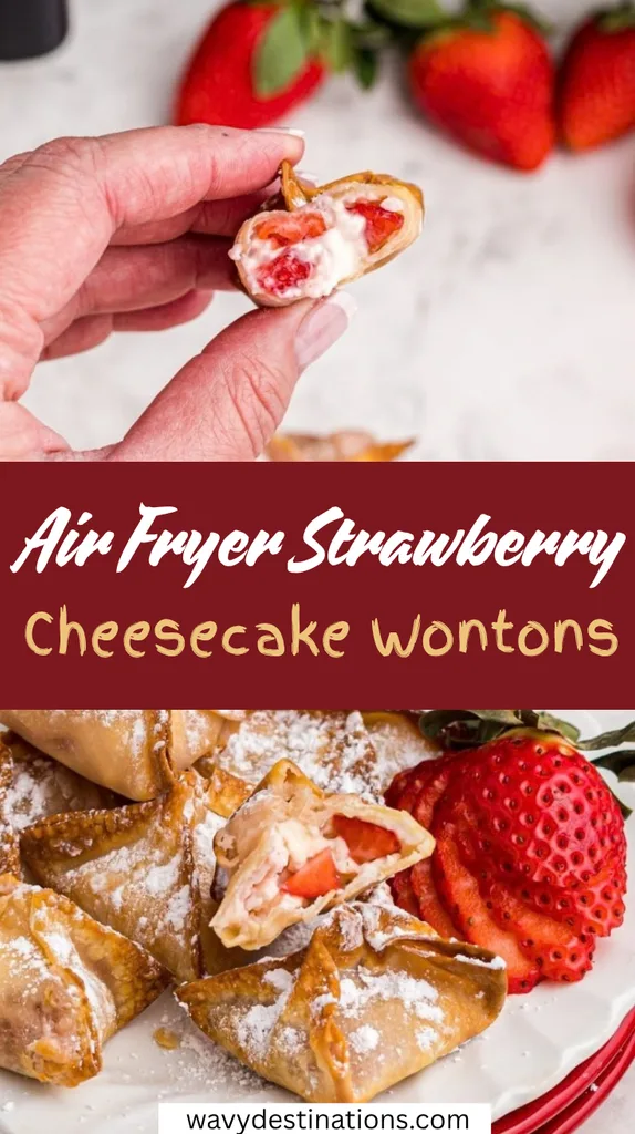 Air Fryer Strawberry Cheesecake Wontons Recipe 1 Air Fryer Strawberry Cheesecake Wontons