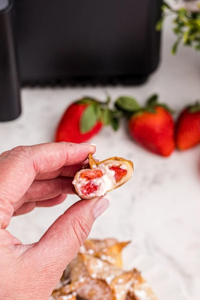 Air Fryer Strawberry Cheesecake Wontons Recipe 2 Air Fryer Strawberry Cheesecake Wontons