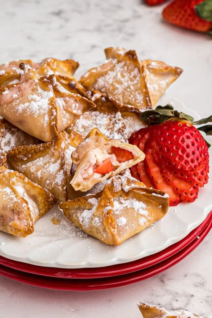 Air Fryer Strawberry Cheesecake Wontons Recipe 4 Air Fryer Strawberry Cheesecake Wontons