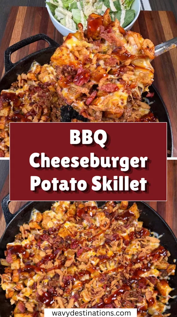 BBQ Cheeseburger Potato Skillet Recipe 1 BBQ Cheeseburger Potato Skillet
