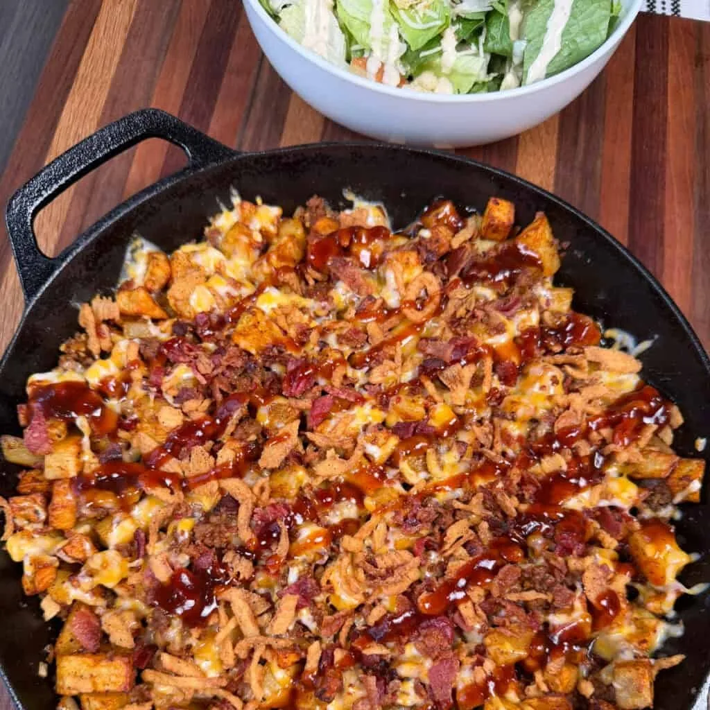 BBQ Cheeseburger Potato Skillet Recipe 3 BBQ Cheeseburger Potato Skillet