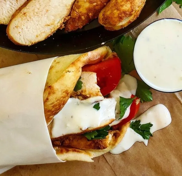 Chicken Shawarma with Garlic Sauce 
