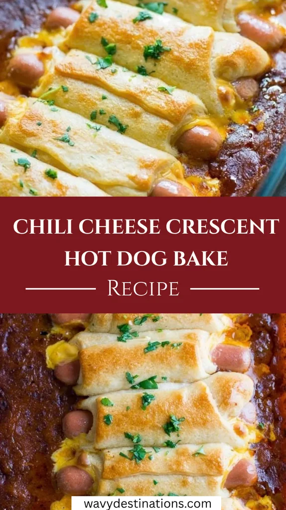 Chili Cheese Crescent Hot Dog Bake