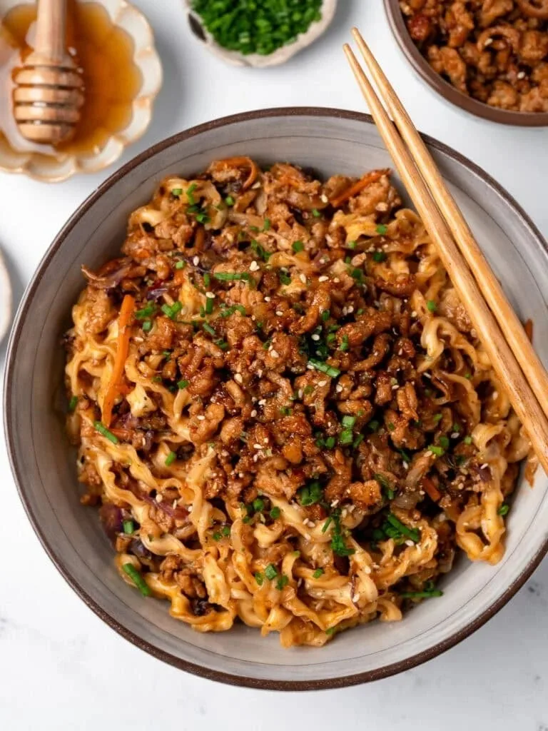 Sticky Honey Garlic Chicken Noodles Recipe 3 Sticky Honey Garlic Chicken Noodles