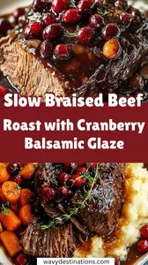 Slow Braised Beef Roast with Cranberry Balsamic Glaze