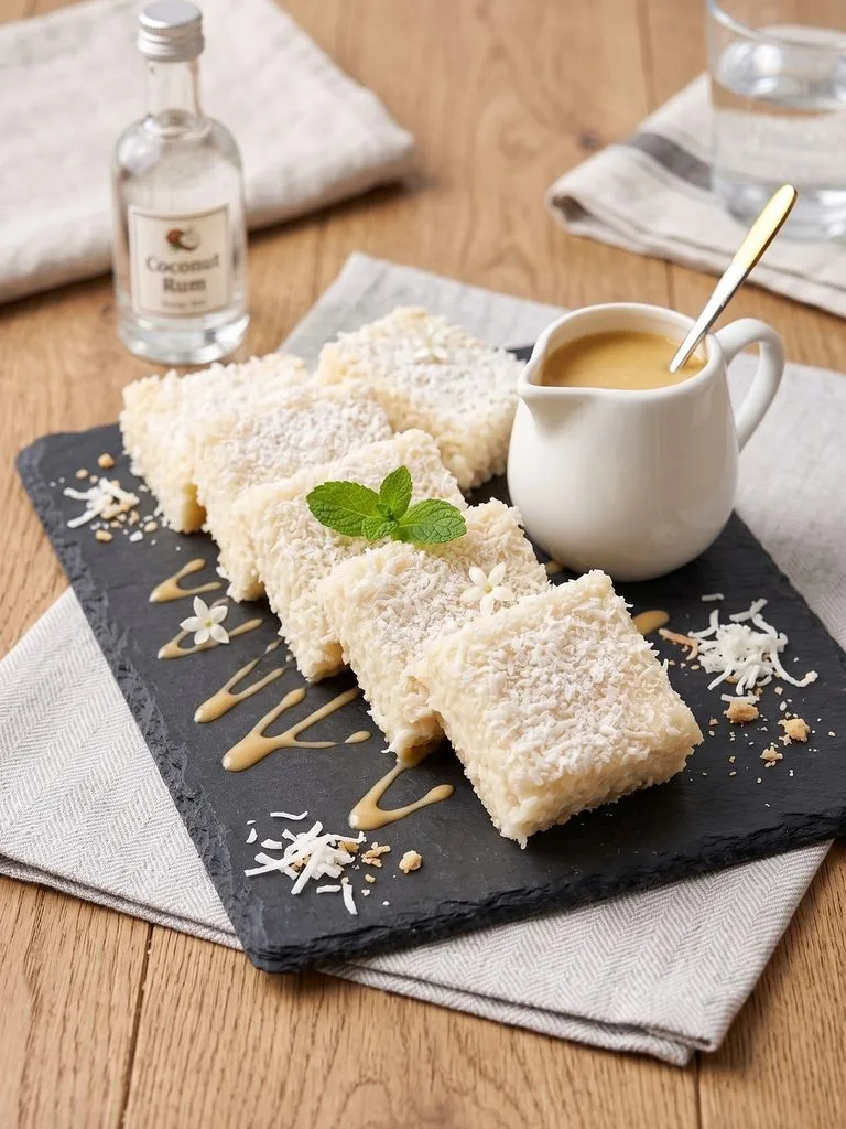 Coconut Rum Snow Squares Recipe 4 Coconut Rum Snow Squares