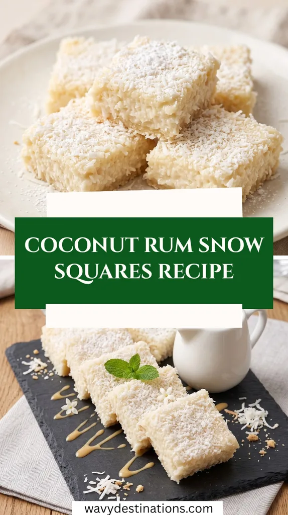 Coconut Rum Snow Squares Recipe 1 Coconut Rum Snow Squares