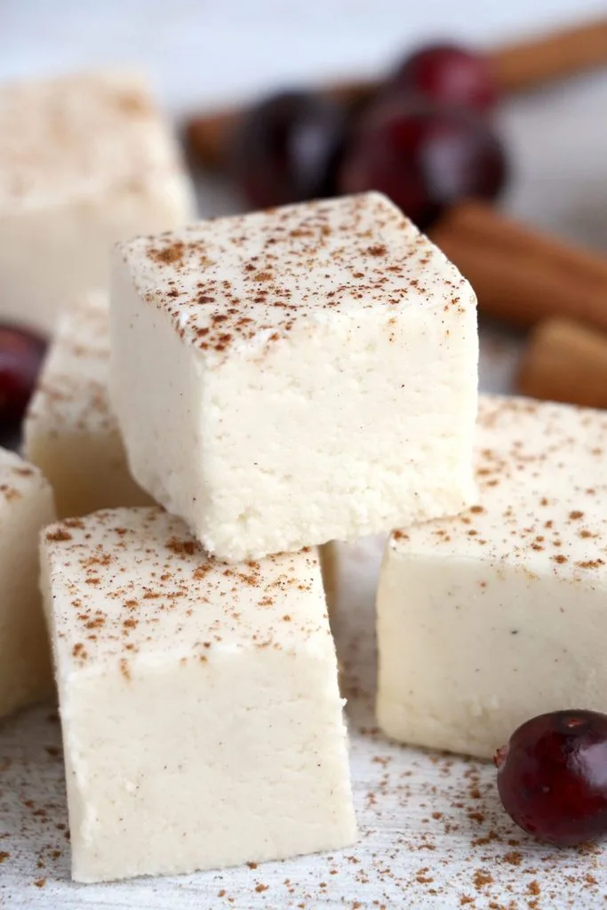 Creamy Eggnog Fudge