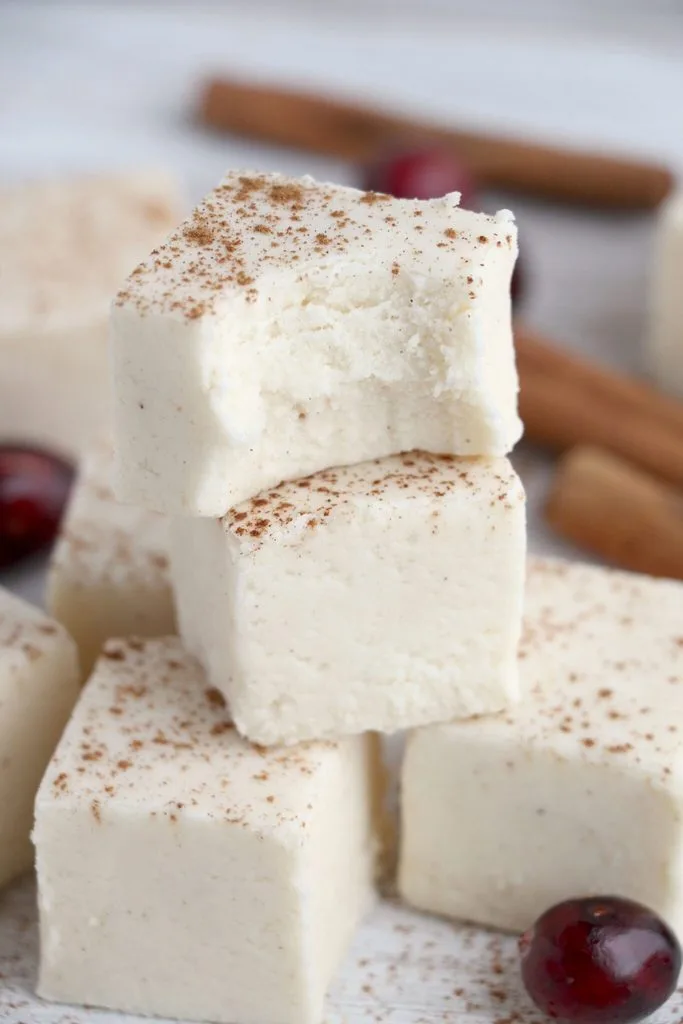 Creamy Eggnog Fudge