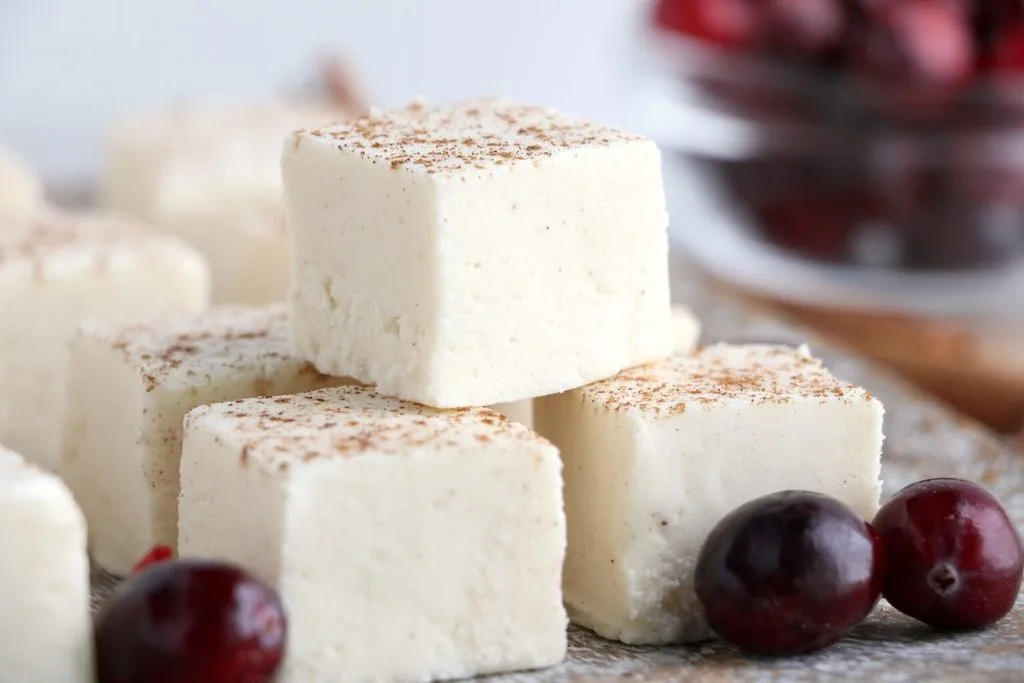 Creamy Eggnog Fudge