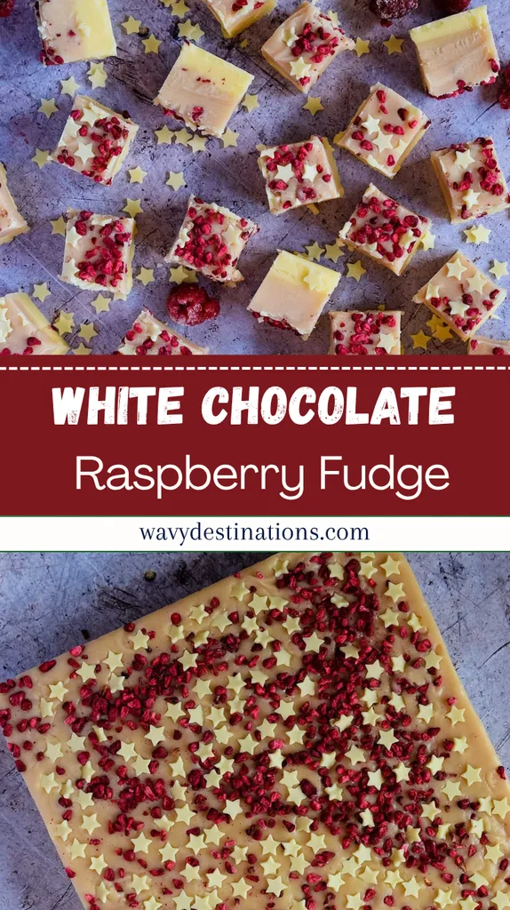 White Chocolate Raspberry Fudge