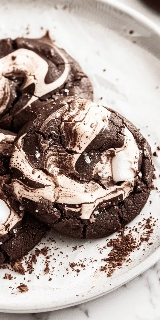 Chocolate Marshmallow Swirl Cookies 4 Chocolate Marshmallow Swirl Cookies