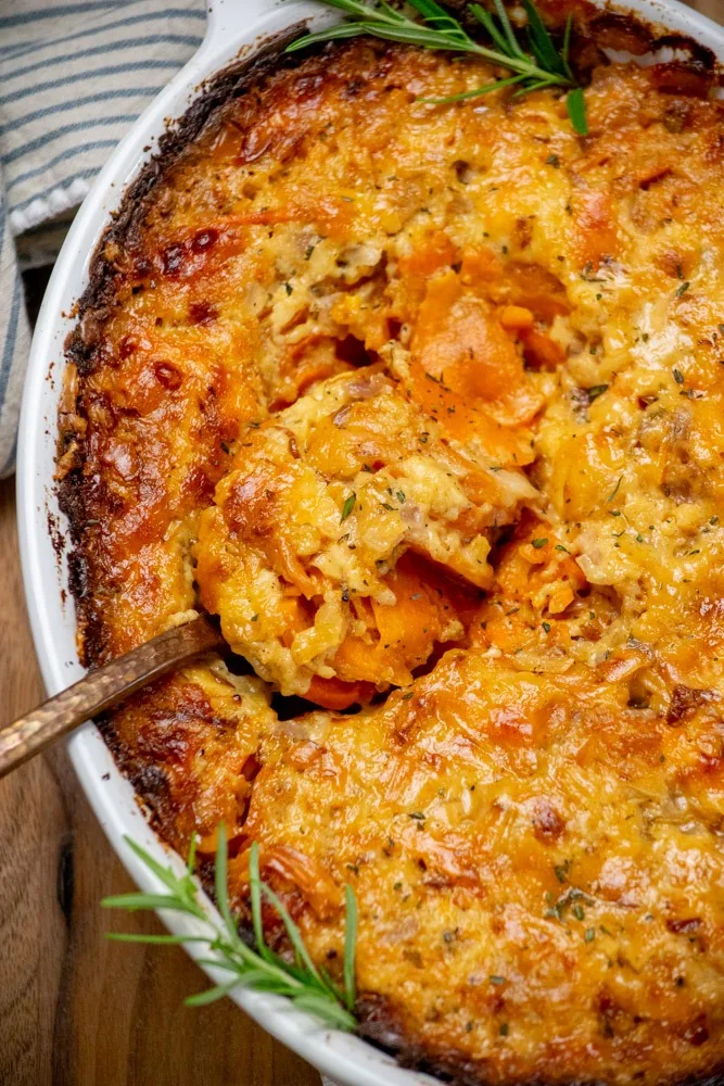 Sweet Potato Gratin with Smoked Gouda and Rosemary Recipe 4 Sweet Potato Gratin with Smoked Gouda and Rosemary Recipe