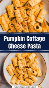 Pumpkin Cottage Cheese Pasta