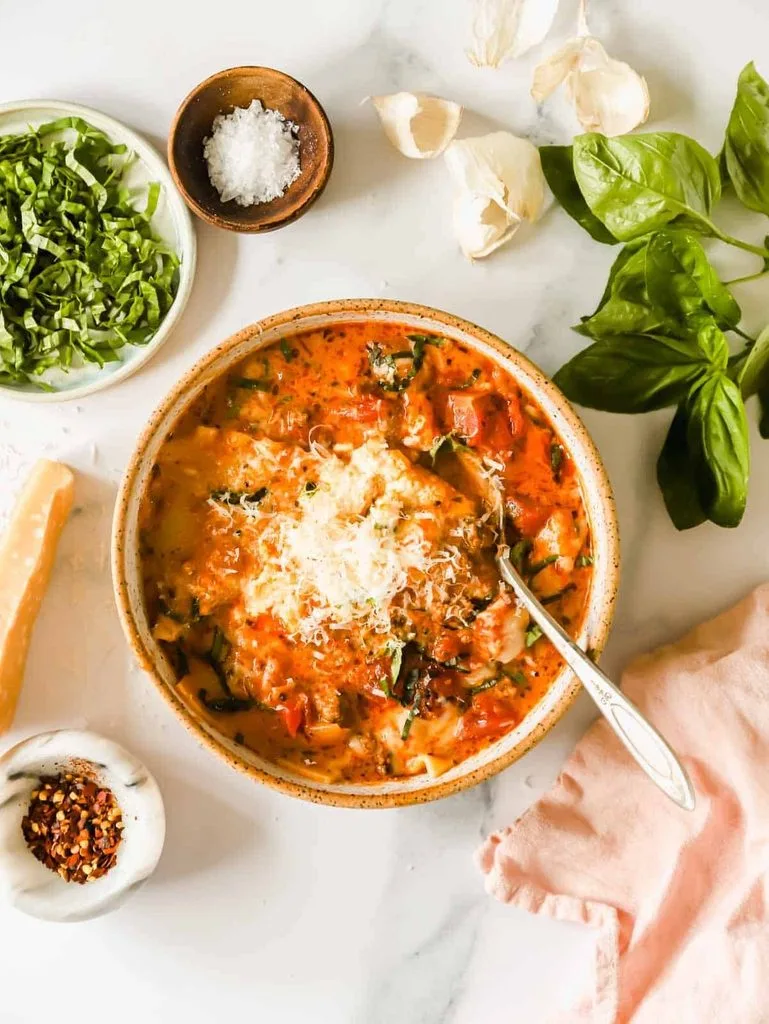 Creamy Lasagna Soup Recipe 2 Creamy Lasagna Soup