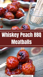 Whiskey Peach BBQ Meatballs